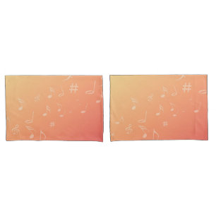 Peach Music Pillowcase