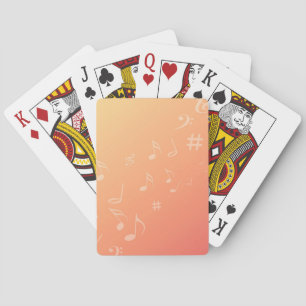 Peach Music Playing Cards