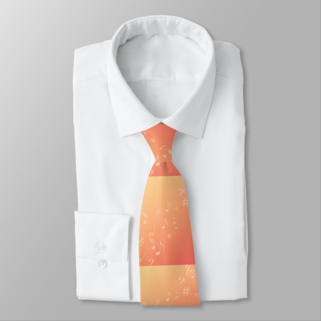 Peach Music Tie (Tied)