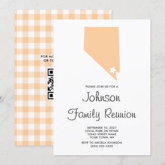 Peach Nevada Family Reunion Invitation