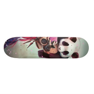Peach Ninja Pandas Skateboard