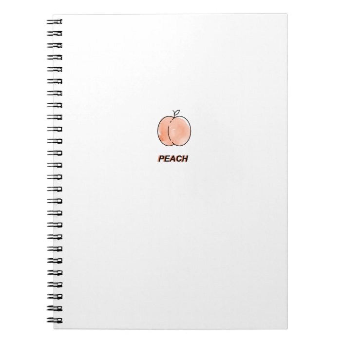 Peach Notebook Zazzle Co Uk