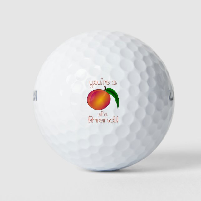 Peach of a Friend Golf Balls (Front)