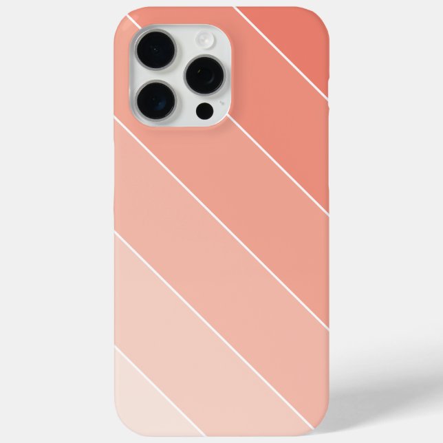 Peach Ombré Stripes Case-Mate iPhone Case (Back)