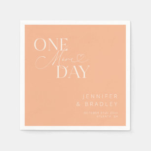Peach One More Day Rehearsal Dinner  Napkin