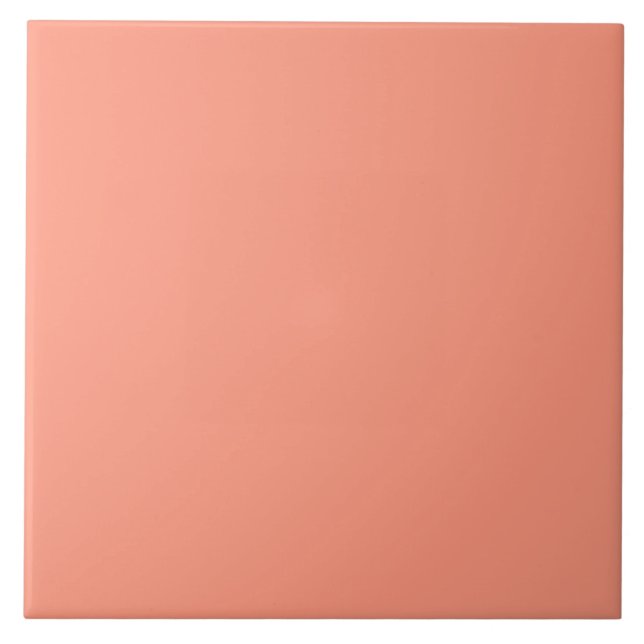 Peach Orange Ceramic Tile. Tile (Front)