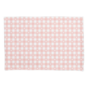 Peach Orange Checks Pillowcase