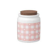 Peach Orange Checks Pouf