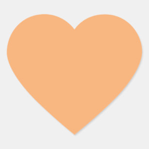 Peach Orange Gold Pastel Heart Sticker