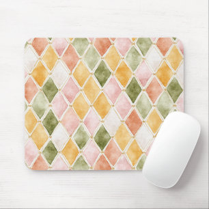 Peach Orange Green Yellow Blush Mouse Mat