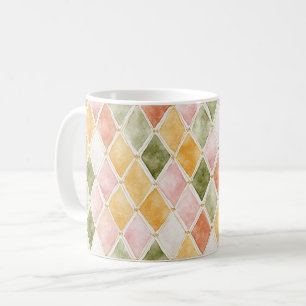 Peach Orange Green Yellow Blush Pink Abstract Coffee Mug