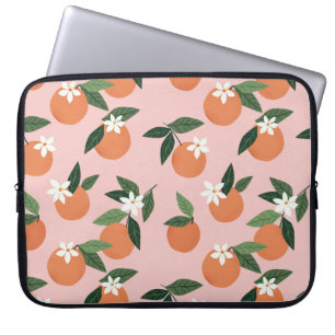 Peach Orange Juice Pattern Laptop Sleeve