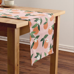 Peach Orange Juice Pattern Medium Table Runner