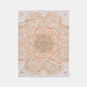 Peach Orange Mandala Fleece Blanket