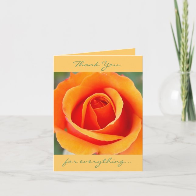 Peach/Orange Thank You Card (Front)