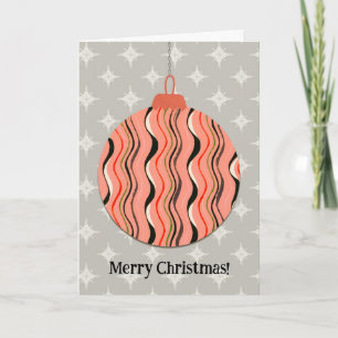 Peach Orange Vintage Christmas Card