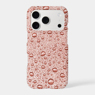 Peach orange water droplets