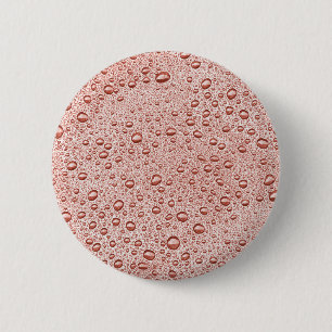 Peach orange water droplets 6 cm round badge