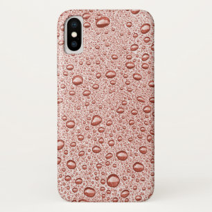 Peach orange water droplets iPhone x case