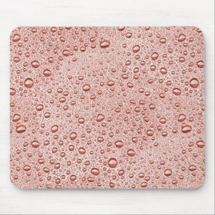 Peach orange water droplets mouse mat