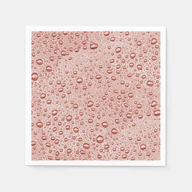 Peach orange water droplets napkin (Front)
