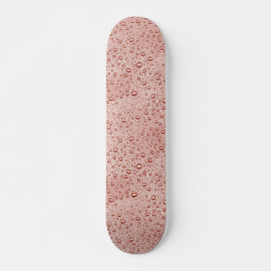 Peach orange water droplets skateboard