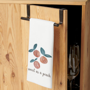 Peach Painting Sweet as a Peach Tea Towel