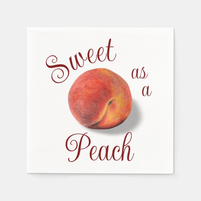 Peach Paper Napkin (Front)