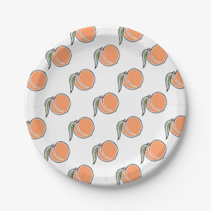 Peach Paper Plate