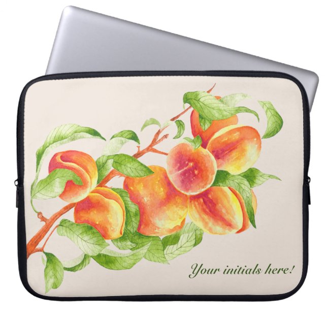 'Peach Paradise' on a Laptop Sleeve (Front)