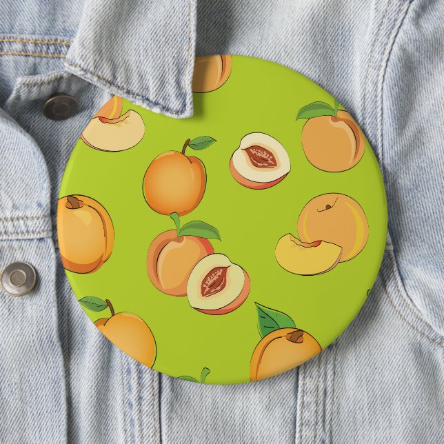 Peach Pattern 4 6 Cm Round Badge (In Situ)