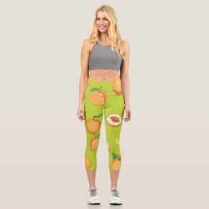 Peach Pattern 4 Capri Leggings