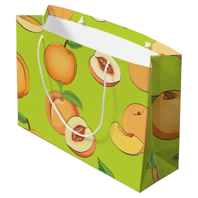Peach Pattern 4 Large Gift Bag (Back Angled)