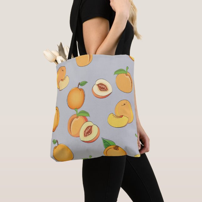 Peach Pattern 6 Tote Bag (Close Up)