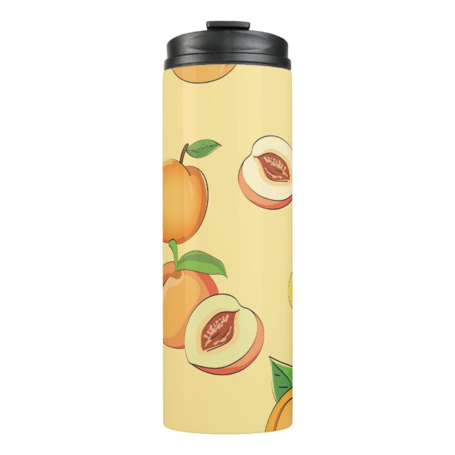 Peach Pattern 7 Thermal Tumbler (Front)