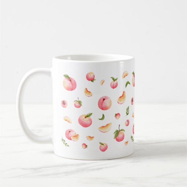 Peach Pattern Coffee Mug (Left)