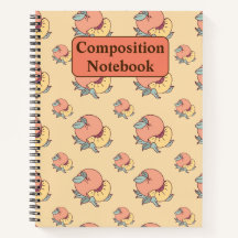 Peach Pattern Composition Notebook
