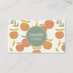 Peach Pattern Cream Loyalty Card
