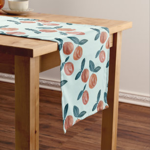 Peach Pattern Farmhouse Style Table Runner
