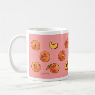 Peach pattern mug - pink