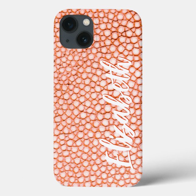 Peach Pattern Personalised Case-Mate iPhone Case (Back)