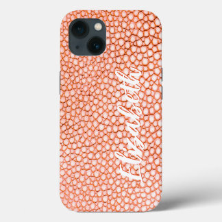 Peach Pattern Personalised iPhone 13 Case
