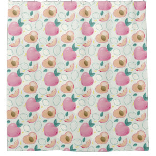 Peach Pattern Shower Curtain