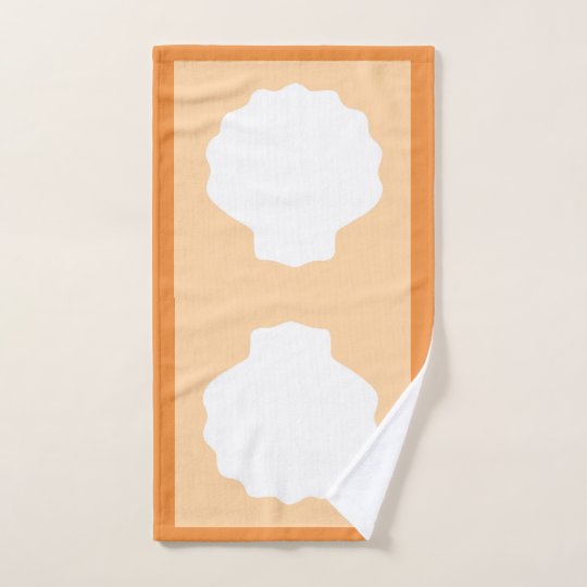 Peach Pearl Hand Towel Zazzle.co.uk