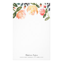 floral stationery paper