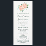 Peach Peony & Eucalyptus Wedding Programs Programme<br><div class="desc">These wedding programs feature watercolor peach peony flowers and eucalyptus leaves. The front of the card has the ceremony and the back of the card lists the bridal party. These wedding programs are part of the Peach Peony Wedding Collection which includes a full range of matching wedding stationery such as...</div>