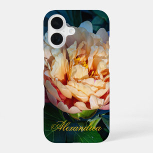 Peach Peony – Romantic Flower Photography iPhone 16 Case