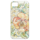 Peach Peony Watercolor iPhone Case