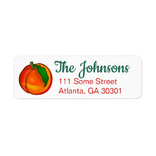 Peach Personalised Return Address Labels