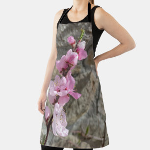 Peach petal flower apron